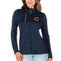 Women's Antigua Navy/Charcoal Chicago Bears Generation Full-Zip Jacket