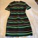 Michael Kors Dresses | Michael Kors Short Sleeve Striped Dress Size 6 | Color: Black/Green | Size: 6