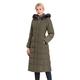 Polydeer Women's Puffer Jacket Max Long Thickened Hooded Coat Vegan Down Winter Parka (Green, L)