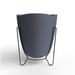 Latitude Run® Polyethylene Resin Pot Planter Plastic/Metal in Gray | 8.86 H x 7.87 W x 7.87 D in | Wayfair 0FE26F9641574AEA92EB2141F17A3194