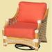 Bay Isle Home™ Schmitz Rocking Chair Wicker/Rattan/Fabric | 36 H x 31 W x 35 D in | Wayfair 619F0BC529FB43329A3DEF1EF85C4127