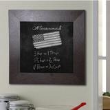 Rayne Mirrors Leather Chalkboard Manufactured Wood in Black/Brown/White | 24 H x 102 W x 0.75 D in | Wayfair B22/1896