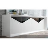 Hispania Home Azkary A11.10 Sideboard Wood in Black | 28 H x 87 W x 18 D in | Wayfair AZKA11.10-HG L