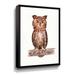 Redwood Rover 'Curious Owl on The Branch Bird' - Print Canvas in White | 36 H x 48 W x 2 D in | Wayfair BCB484B963F94108BAB2620F68732231