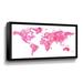 Gemma Violet 'World Map Silhouette Floral Petals' - Print Canvas in Pink | 12 H x 24 W x 2 D in | Wayfair 22F826DE154F48FBA62B32D7489553DA