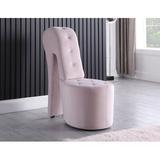 Lounge Chair - House of Hampton® Steller 39.5" Wide Velvet Lounge Chair Velvet in Pink | 30 H x 39.5 W x 39.5 D in | Wayfair