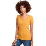 Next Level N1540 Women's Ideal V T-Shirt in Gold size 2XL | Ringspun Cotton NL1540, 1540