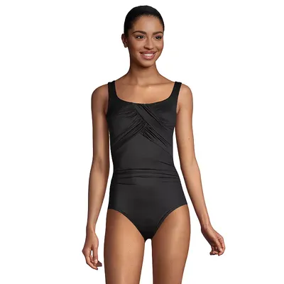 Must Have Women S Lands End Carmela Slendersuit One Piece Swimsuit Size 10 Black From Lands End Accuweather Shop