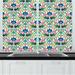 East Urban Home 2 Piece Continuous Botany Inspired w/ Flora & Roosters Polish Folk Art Kitchen Curtain Set | 39 H x 55 W x 2.5 D in | Wayfair