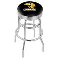 Holland Bar Stool NCAA Bar & Counter Stool Plastic/Acrylic/Leather/Metal/Faux leather in Gray | 30 H x 18 W x 18 D in | Wayfair L7C3C25MOWSt