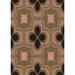 Black/Green 96 x 0.35 in Indoor Area Rug - Trinx Burleigh Geometric Pink/Green/Black Area Rug Polyester/Wool | 96 W x 0.35 D in | Wayfair