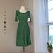 Lularoe Dresses | Lularoe Fit And Flare Nicole Dress, Xs | Color: Black/Green | Size: Xs