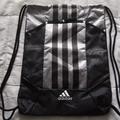 Adidas Bags | Adidas String Backpack | Color: Black/Silver | Size: Os