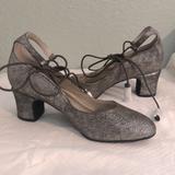 Anthropologie Shoes | Anthropologie Lien Do Pachuca Heels | Color: Brown/Silver | Size: 7