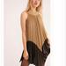 Free People Dresses | Free People Pleated Love Metallic Mini Dress | Color: Brown/Gold | Size: M