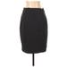 Express Casual Pencil Skirt Knee Length: Gray Print Bottoms - Women's Size 2