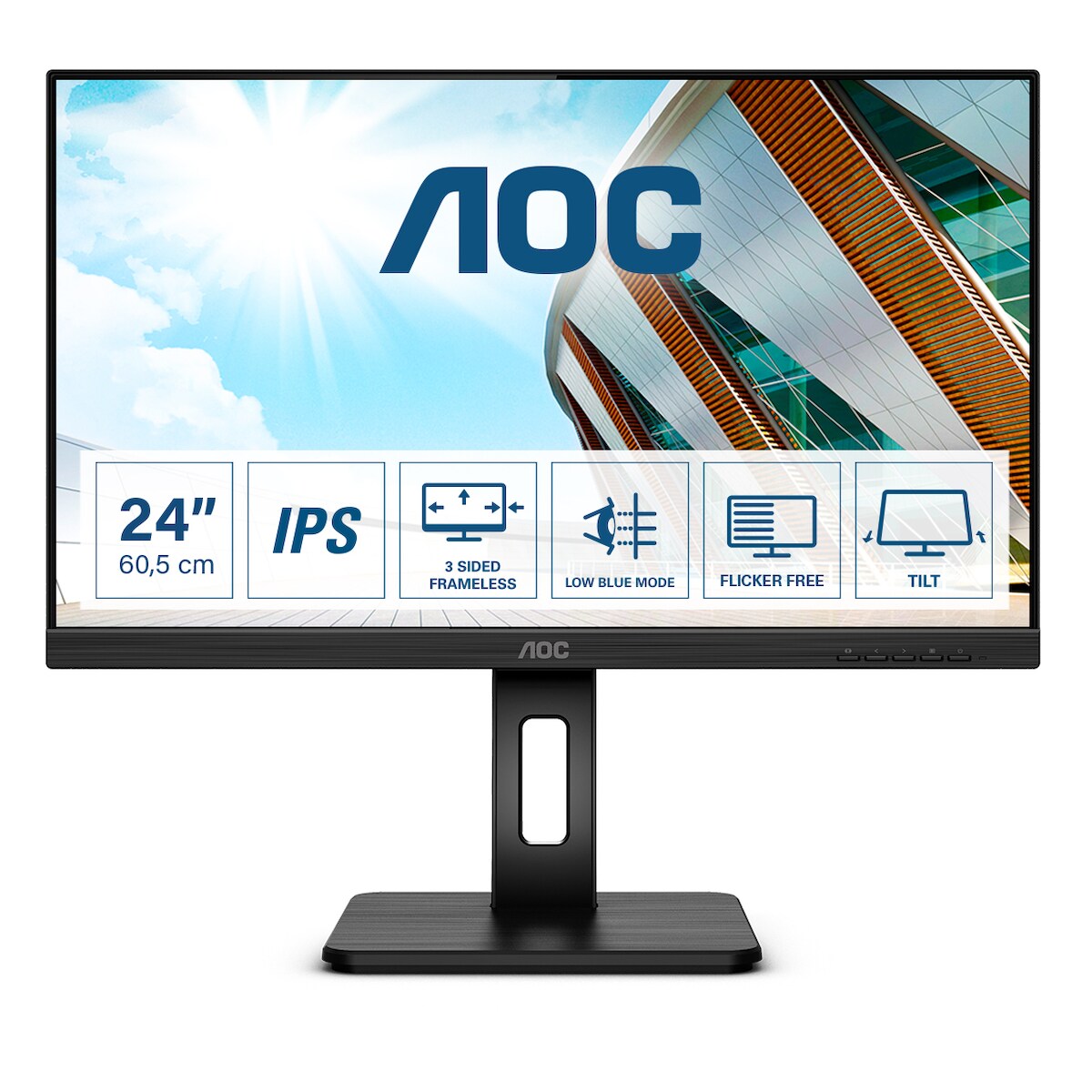 AOC P2 24P2Q LED display 60,5 cm (23.8") 1920 x 1080 Pixel Full HD Schwarz Image