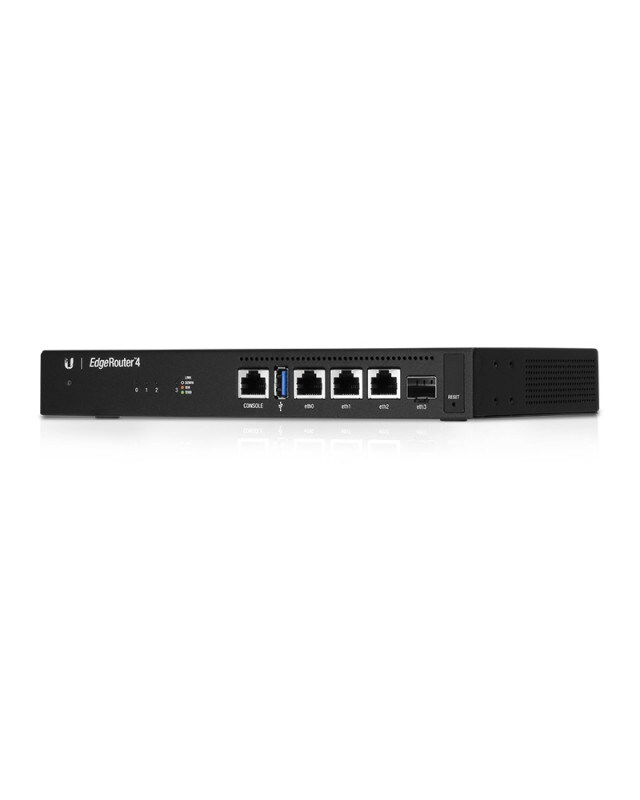 UbiQuiti EdgeRouter 4-Port Router Managed Gigabit Ethernet RJ-45 USB 3.1 Desktop Image