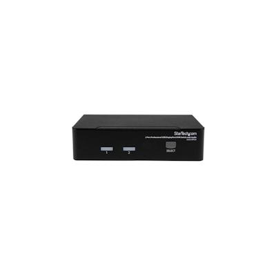 StarTech.com 2 Port DisplayPort USB KVM Switch Umschalter mit Audio KVM-/Audio-Switch