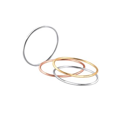 Elli - Elli Ring Set "Stacking-Rings" Tricolor Silber vergoldet Ringe 1 ct Damen