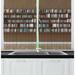 East Urban Home 2 Piece Interior Scene w/ Bookshelves on Wall Full of Books Reading Time Theme Graphic Library Kitchen Curtain Set | Wayfair