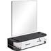 MCombo Locking Wall Mount Barber Station Mirror Wood in White/Black | 47.9 H x 41.4 W x 14.9 D in | Wayfair 6154-5012BW-mirror