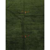 Black/Green 84 x 0.35 in Indoor Area Rug - Foundry Select Latorre Green/Black Area Rug Polyester/Wool | 84 W x 0.35 D in | Wayfair