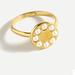 J. Crew Jewelry | J. Crew Pearl Dot Disc Ring | Color: Gold/White | Size: 6