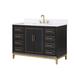 BEMMA Gracie 48" Single Bathroom Vanity Set Quartz Top, Solid Wood in Black | 38 H x 48 W x 22 D in | Wayfair V-GR48SFM-04BS-C03S-3