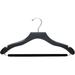 Rebrilliant Westwood Wavy Wooden Suit Non-Slip Hanger w/ Velvet Bar Set of 100 Wood in Black | 9 H x 17 W in | Wayfair 300312-100