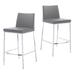 Orren Ellis Cavanaville 26" Counter Stool Upholstered in Gray | 35 H x 19 W x 21 D in | Wayfair 2441A03834F44D6D96E4B3D387DD8D9D