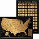 2 in 1 Gift Set - Scratch Off US Map and 62 National Parks Poster - 24x16 Easy to Frame Scratchable United States of America Posters - Globetrotters Wall Map - Black and Gold Travel Tracker