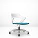 Via Seating Zee Task Chair Aluminum/Upholstered in Blue | 32.3 H x 20.8 W x 27 D in | Wayfair 810061170969