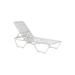 Tropitone Kahana 79" Long Reclining Single Chaise Lounge Metal in White | 39.5 H x 27 W x 79 D in | Outdoor Furniture | Wayfair 260532_SHL_SNO