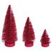 Vickerman 660058 - 3"-5"-7" Burgundy Glitter Oval Tree 3Set (LS190365) Christmas Decorative Tree