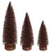 Vickerman 660287 - 7"-9"-11" Chocolate Glitt Oval Tree 3Set (LS190775) Christmas Decorative Tree