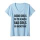 Damen Böse Mädchen gehen Backstage - Groupie T-Shirt mit V-Ausschnitt