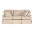 Sunset Trading Horizon T-Cushion Slipcovered Sofa In Tan Performance Fabric - Sunset Trading SU-117600-391084
