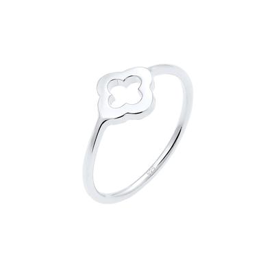 Elli - Kleeblatt Glücksbringer Luck 925 Sterling Silber Ringe 1 ct Damen