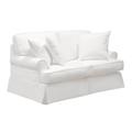 Sunset Trading Horizon Slipcover for T-Cushion Loveseat In White Performance Fabric - Sunset Trading SU-117610SC-391081