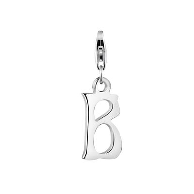 Nenalina - Buchstaben-Anhänger Initialen Trend 925 Silber Charms & Kettenanhänger 1 ct Damen