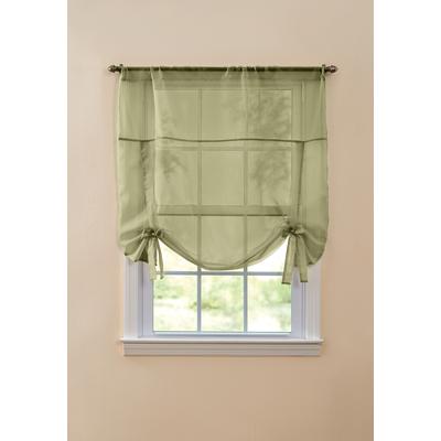 Wide Width BH Studio Sheer Voile Tie-Up Shade by BH Studio in Sage (Size 32