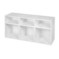 Niche Cubo Storage Set- 3 Full Cubes/3 Half Cubes in White Wood Grain - Regency PC3F3HWH