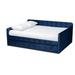 Baxton Studio Jona Modern Transitional Navy Blue Velvet Fabric & Button Tufted Full Size Daybed /w Trundle - Wholesale Interiors CF9183-Navy Blue-Daybed-F/T