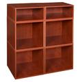 Niche Cubo Storage Set- 4 Full Cubes/2 Half Cubes in Cherry - Regency PC4F2HWC