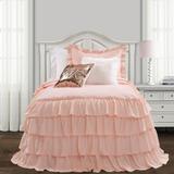 Allison Ruffle Skirt Bedspread Blush 2Pc Set Twin Xl - Lush Decor 16T004396