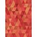 Orange/Red 96 x 0.35 in Indoor Area Rug - Corrigan Studio® Brainerd Geometric Red/Orange Area Rug Polyester/Wool | 96 W x 0.35 D in | Wayfair