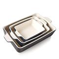 Sweejar Home Ceramic Bakeware Set, Rectangular Baking Dish Lasagna Pans for Cooking, Kitchen, Cake Dinner, Banquet and Daily Use, 30 x 20 x 7 cm of Casserole Dishes (Navy)