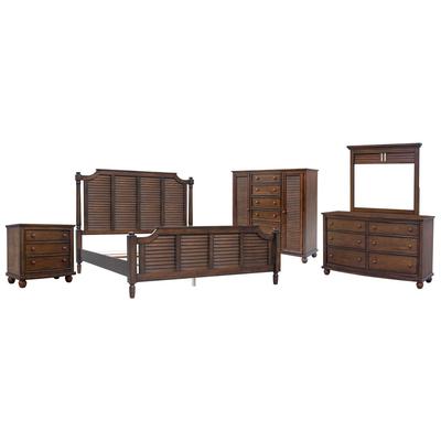 Sunset Trading Bahama Shutter Wood 5 Piece King Bedroom Set With 3 Drawer Nightstand - Sunset Trading CF-1106-36-K5P