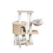 Beige Cat Tree Condo with Sisal Covered Posts F38, 38" H, 18 IN, Tan